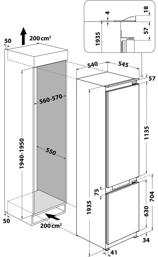 Встраиваемый холодильник Hotpoint-Ariston HAC20 T321