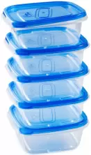 Set container pentru mâncare Good&Good SSQ 2-5, transparent/albastru