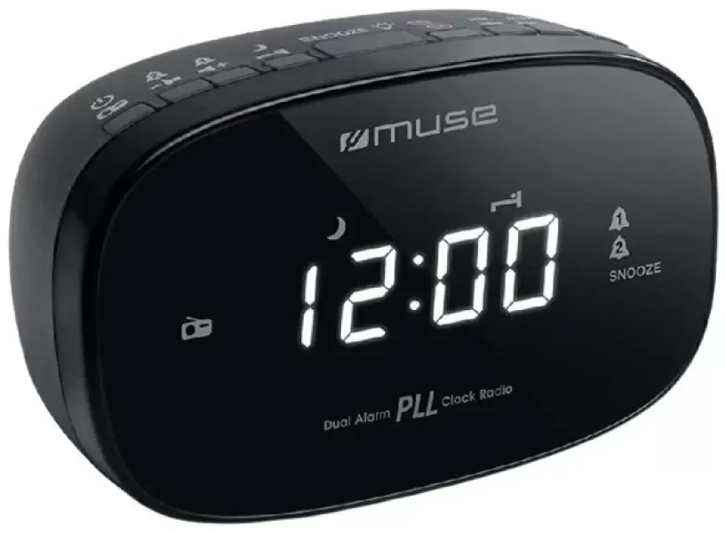 Ceas cu alarmă Muse M-155 CR, negru