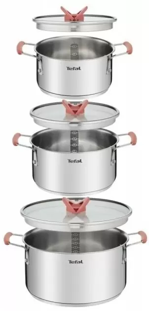 Set vase de gătit Tefal G720S674, inox