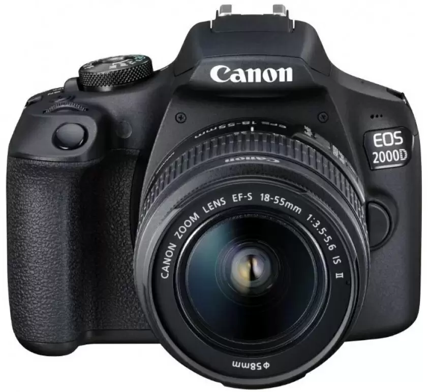 Зеркальный фотоаппарат Canon EOS 2000D + EF-S 18-55mm f/3.5-5.6 DC III Kit, черный