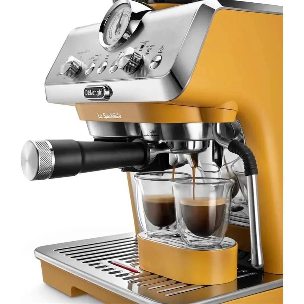 Cafetieră electrică DeLonghi EC9155.YE, galben pe tehnoparc.md Cafetieră electrică DeLonghi EC9155.YE, galben