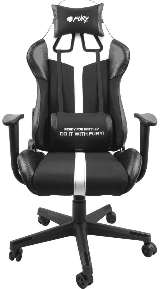 Компьютерное кресло Fury Avenger XL, черный/белый