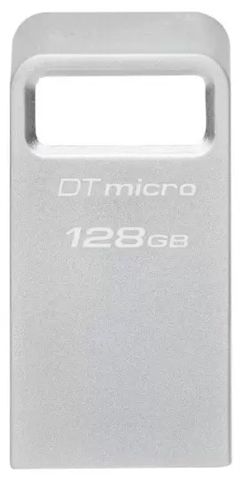 USB-флешка Kingston DataTravaler Micro 128GB, серебристый