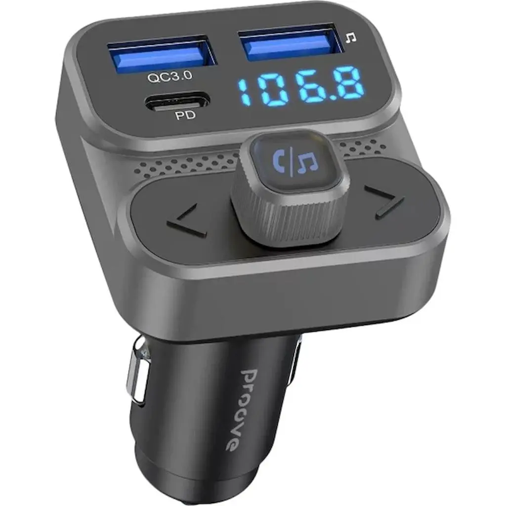FM-модулятор Proove Launcher Luxor SE 36W PD+QC3.0, Серый на tehnoparc.md FM-модулятор Proove Launcher Luxor SE 36W PD+QC3.0, Серый