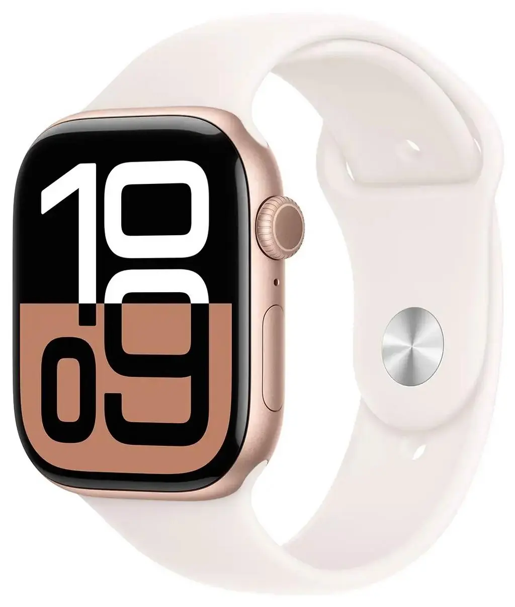 Smartwatch Apple Watch Series 10 GPS 46mm Rose Gold Aluminium Case with Light Blush Sport Band M/L