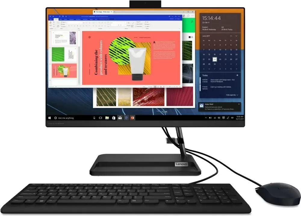 All-in-One Lenovo IdeaCentre 3 24ALC6 (23.8"/FHD/Ryzen 5 5500U/16GB/512GB/AMD Radeon), negru