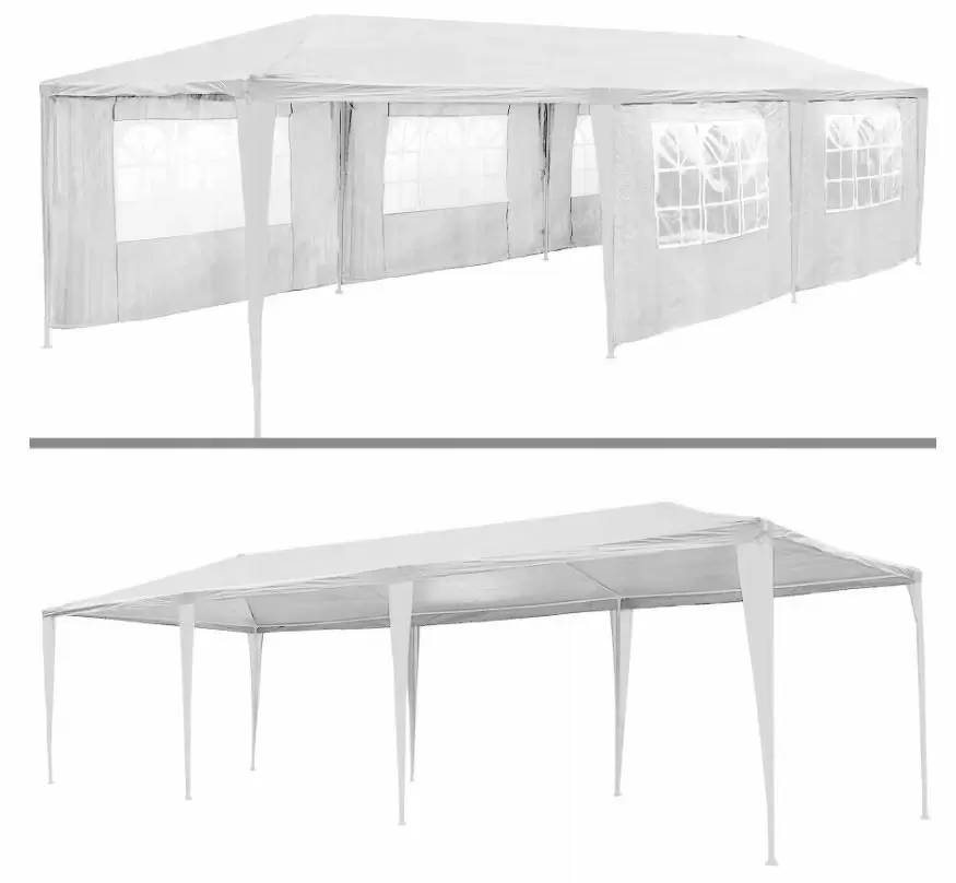 Cort Saska Garden Pavilion Tent 9x3m, alb