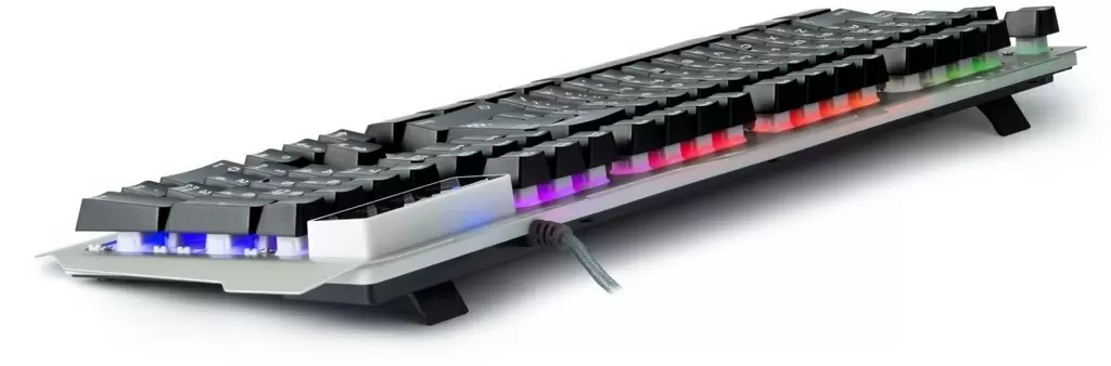 Tastatură Defender Metal Hunter GK-140L, argintiu