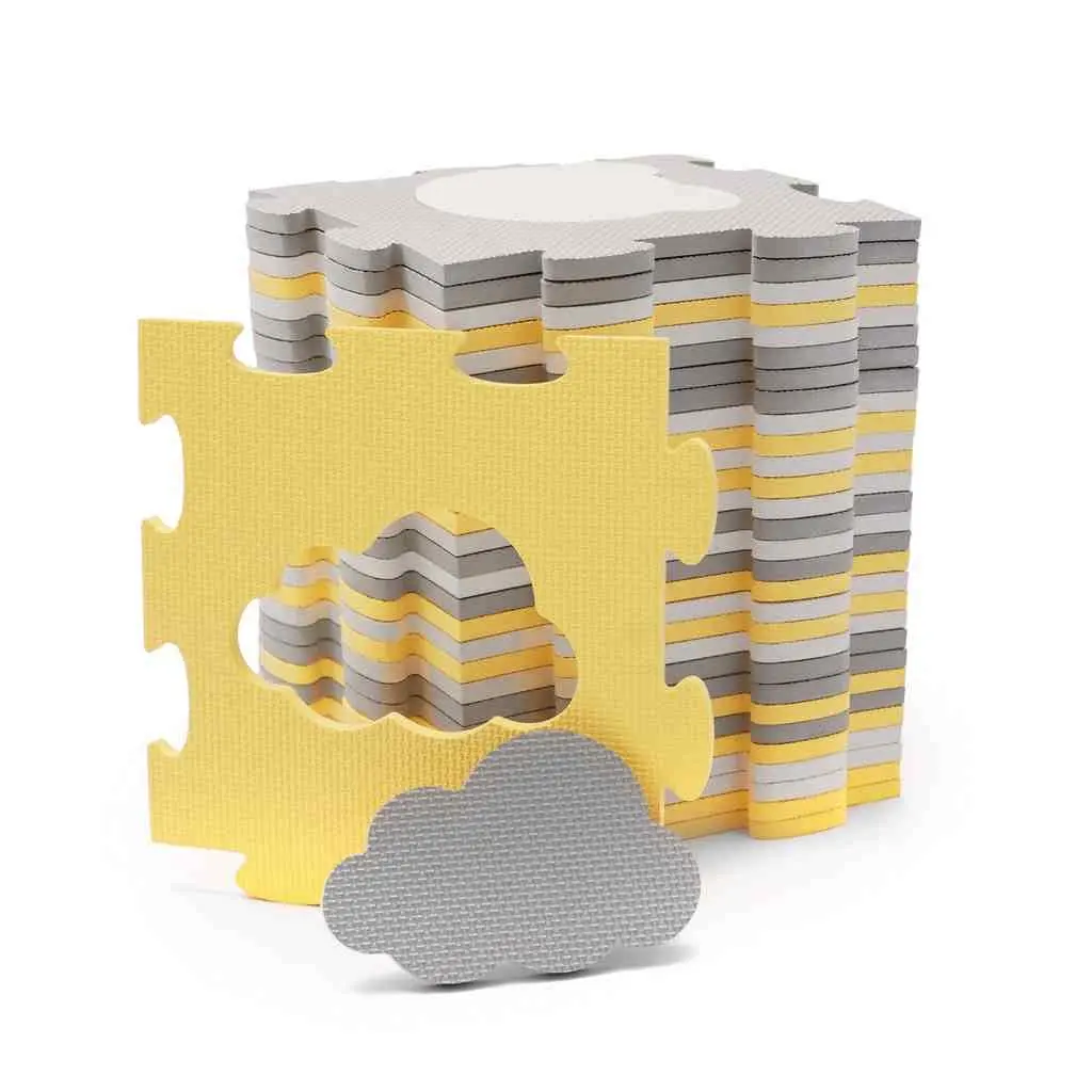 Covoraş-puzzle KinderKraft Luno Sharpes, galben
