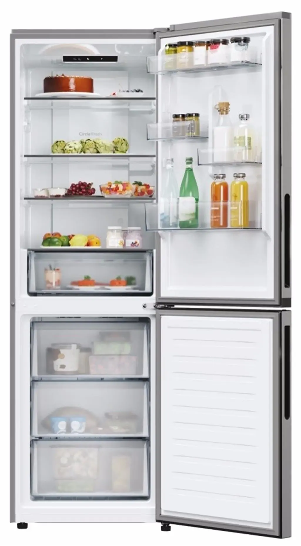 Frigider Candy ECN2CQTEX186, inox pe tehnoparc.md Frigider Candy ECN2CQTEX186, inox