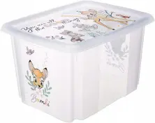 Контейнер для игрушек Keeeper Bambi 30л, прозрачный на tehnoparc.md Контейнер для игрушек Keeeper Bambi 30л, прозрачный
