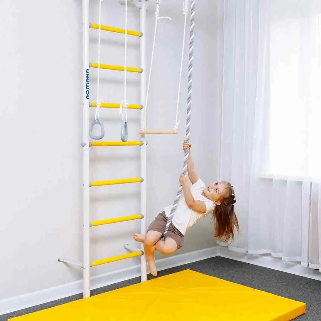 Spalier de gimnastică Romana S1, bej/galben
