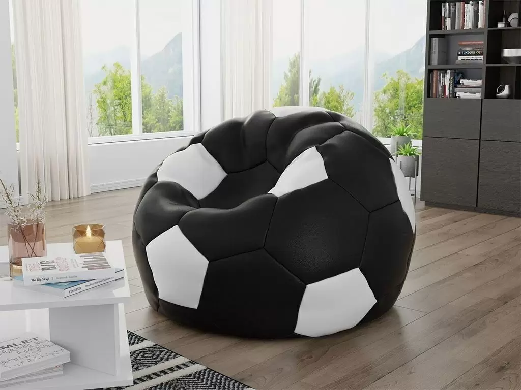Кресло мяч Mirjan24 Sylwin 500 L, черный/белый