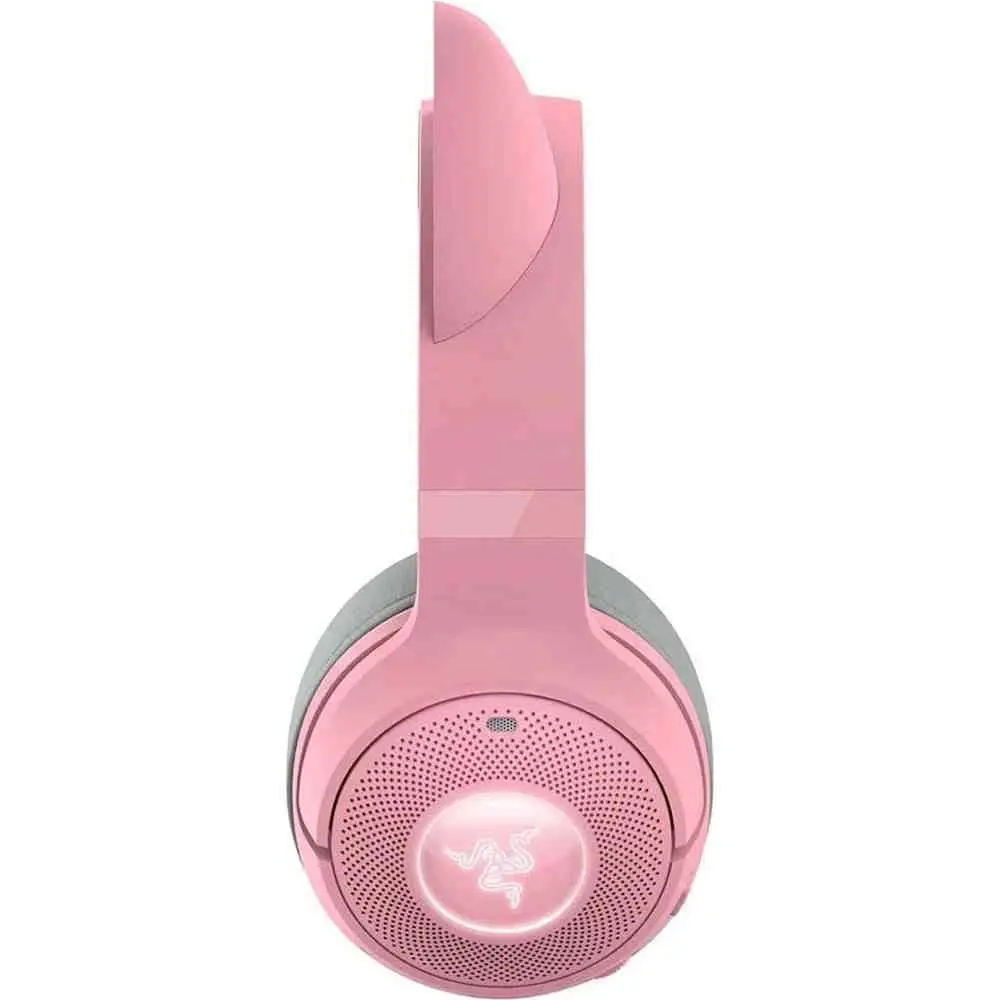 Наушники Razer Kraken Kitty V2 Quartz Edition, розовый на tehnoparc.md Наушники Razer Kraken Kitty V2 Quartz Edition, розовый