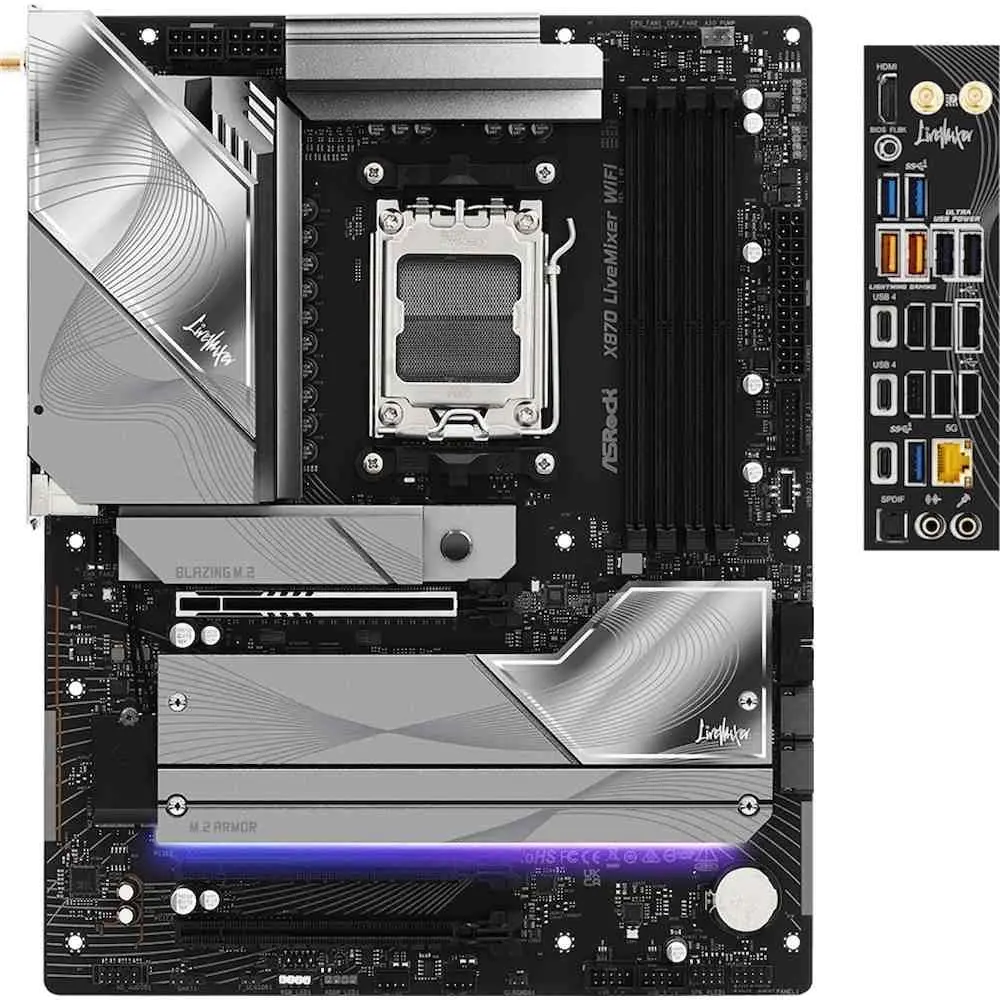 Placă de bază ASRock X870 Livemixer Wi-Fi pe tehnoparc.md Placă de bază ASRock X870 Livemixer Wi-Fi