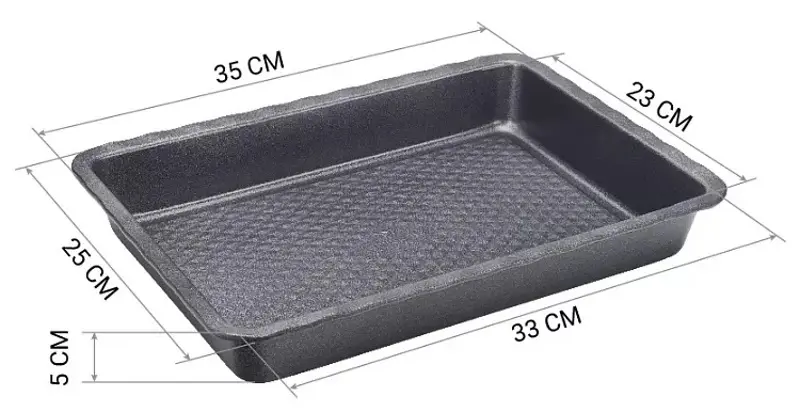 Tavă de copt Polaris Kontur-332R, gri pe tehnoparc.md Tavă de copt Polaris Kontur-332R, gri