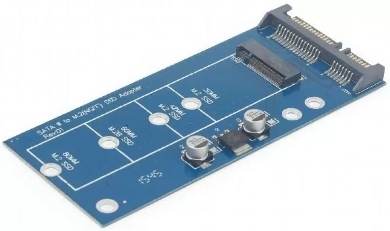 Адаптер для накопителей Cablexpert EE18-M2S3PCB-01, синий