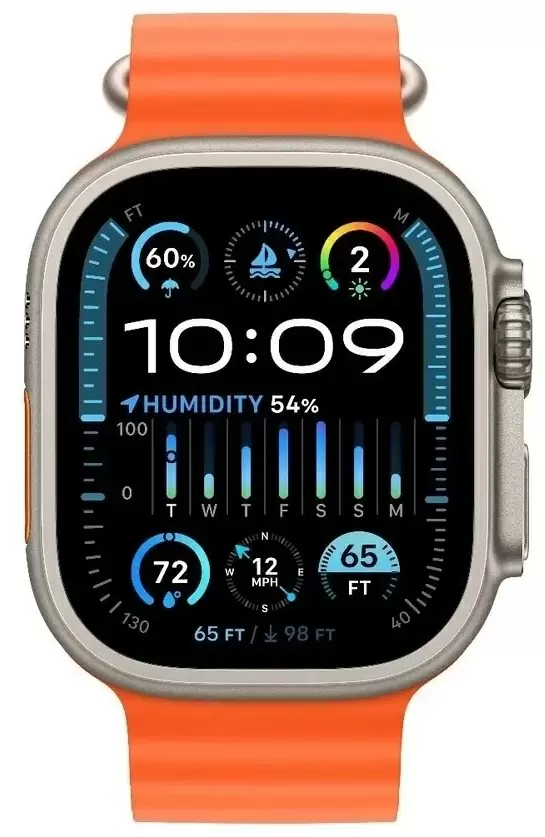 Умные часы Apple Watch Ultra 2 GPS + Cellular 49mm Titanium Case with Orange Ocean Band