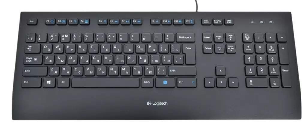 Клавиатура Logitech Corded Keyboard K280e, черный