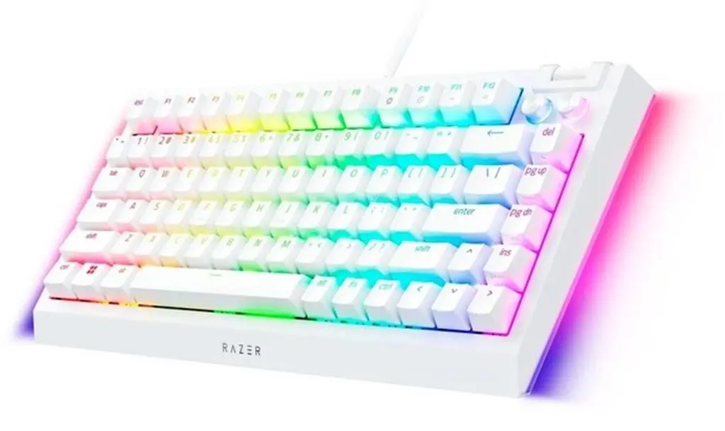 Tastatură Razer BlackWidow V4 75 White Edition US RZ03-05001700-R3M1, alb pe tehnoparc.md Tastatură Razer BlackWidow V4 75 White Edition US RZ03-05001700-R3M1, alb