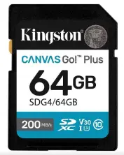 Карта памяти Kingston SDXC Canvas Go! Plus Gen 4 64GB Class 10 UHS-I U3 V30 на tehnoparc.md Карта памяти Kingston SDXC Canvas Go! Plus Gen 4 64GB Class 10 UHS-I U3 V30