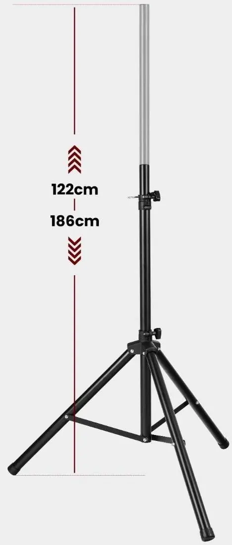 Stativ pentru sistem acustic Costway TL35676, negru pe tehnoparc.md Stativ pentru sistem acustic Costway TL35676, negru