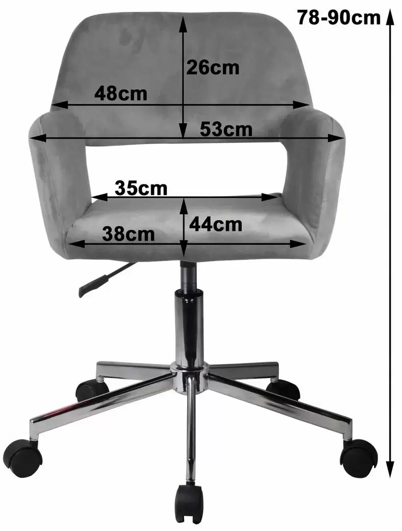 Scaun de birou Akord FD-22, gri