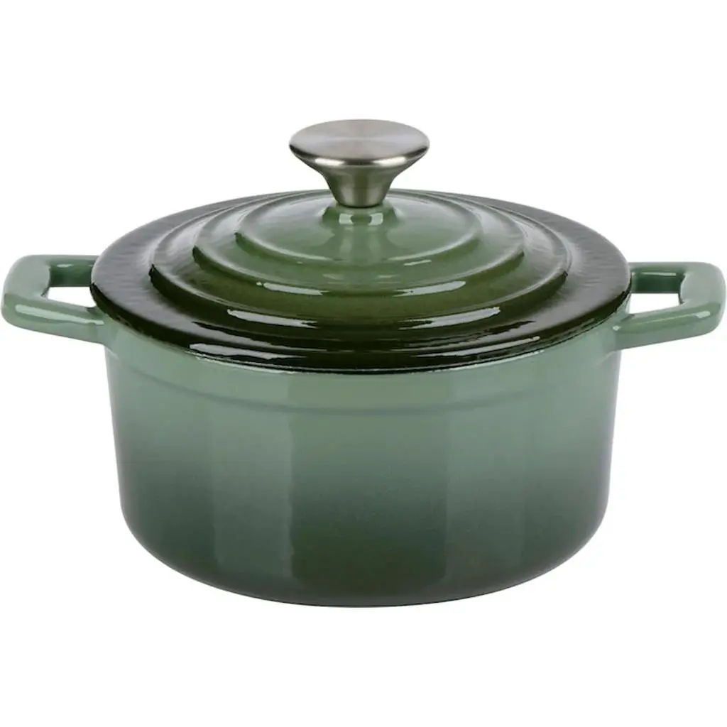 Кастрюля Alpina Cast Iron Green, зеленый