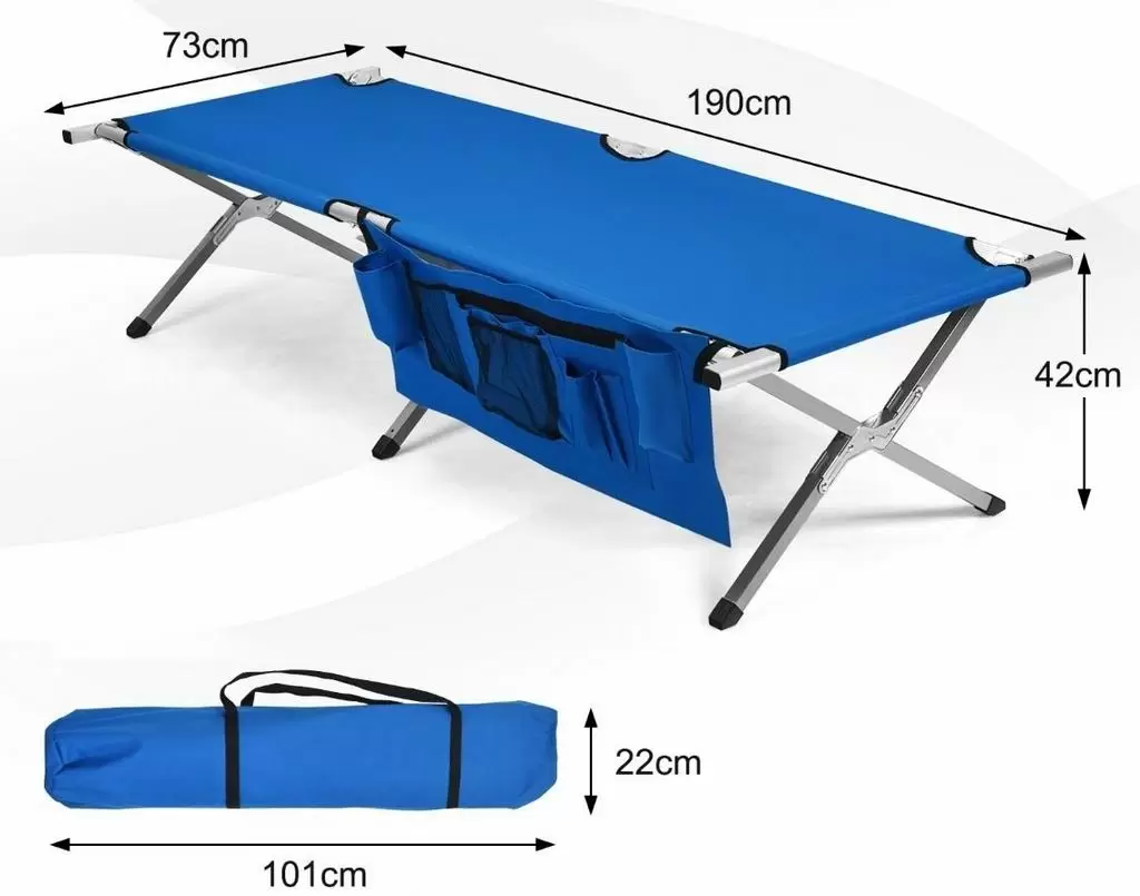 Раскладушка Costway OP71067BL, синий