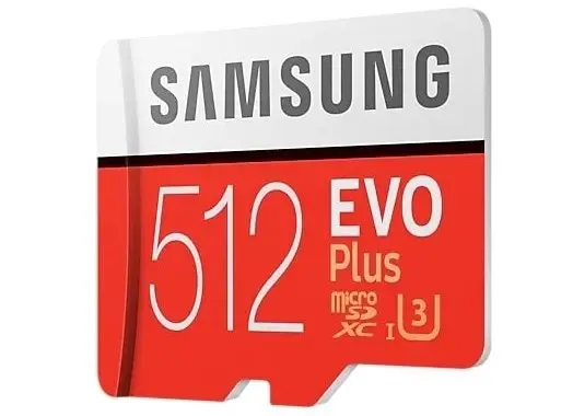 Карта памяти Samsung MicroSD EVO Plus Class 10 UHS-I (U3) + SD adapter, 512GB
