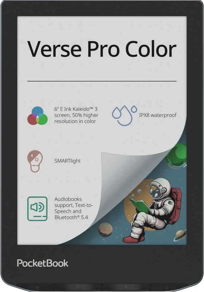 Электронная книга PocketBook 634K3 Verse Pro Color, черный