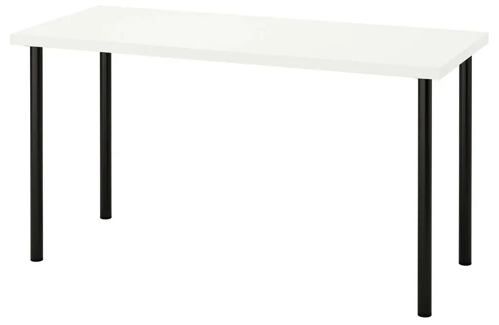 Masă de birou IKEA Lagkapten/Adils 140x60cm, alb/negru
