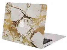 Чехол для ноутбука Helmet Hardshell for Macbook Pro 13 2016/2017 Marble (HMT-HSMBP13-GL), золотой