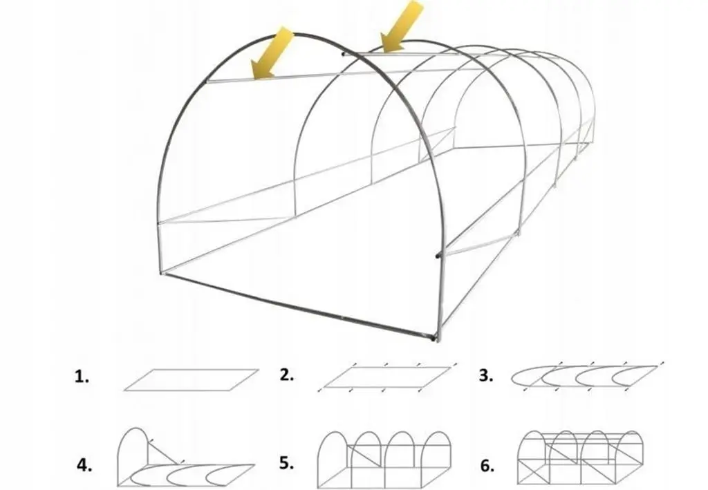 Парник (теплица) GardenLine TUN5620 8x3x2m