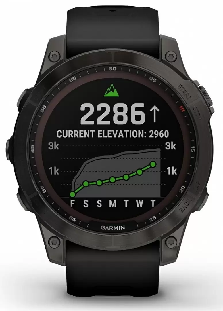 Smartwatch Garmin fenix 7 Sapphire Solar, carbon gray with black band