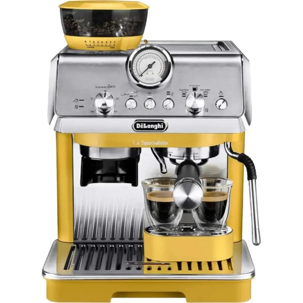 Cafetieră electrică DeLonghi EC9155.YE, galben pe tehnoparc.md Cafetieră electrică DeLonghi EC9155.YE, galben