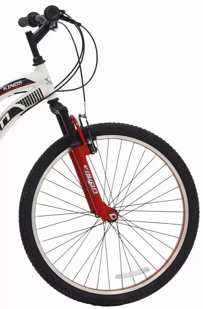 Велосипед Belderia Vision Kings R24 SKD, белый/красный/черный