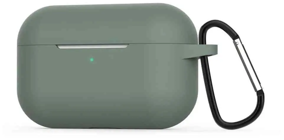 Чехол для наушников Helment Case Silicone Airpods Pro 2 (AIRPODPR2DG), зеленый на tehnoparc.md Чехол для наушников Helment Case Silicone Airpods Pro 2 (AIRPODPR2DG), зеленый