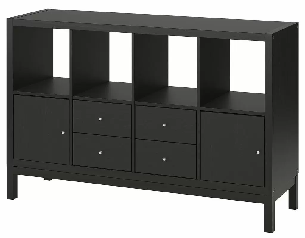 Etajeră IKEA Kallax 147x94cm, negru-maro