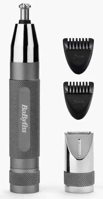 Aparat de tuns părul din nas/urechi Babyliss E116E, gri