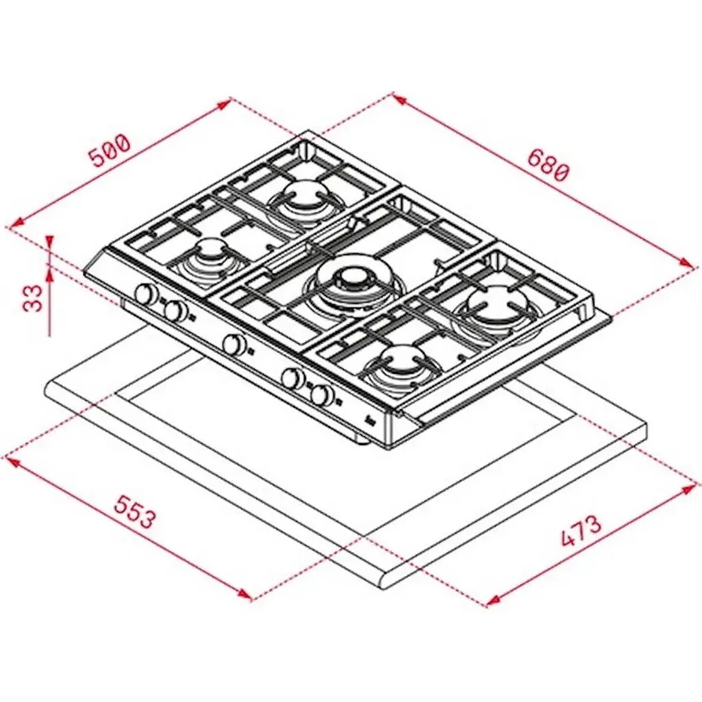 Plita incorporabila cu gaz Teka EX 70.1 5G AI AL DR CI NTB, inox pe tehnoparc.md Plita incorporabila cu gaz Teka EX 70.1 5G AI AL DR CI NTB, inox