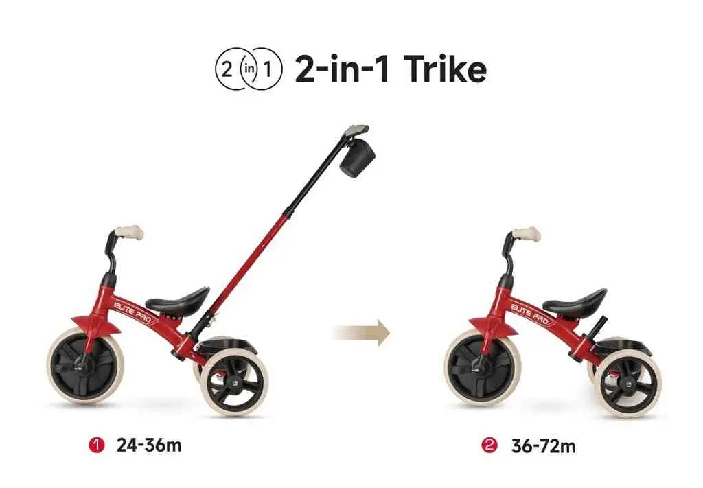 Bicicletă pentru copii Qplay Elite Pro, roșu
