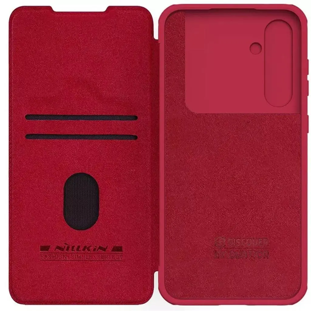 Husă de protecție Nillkin Samsung Galaxy S23 FE Qin Pro LC, roșu pe tehnoparc.md Husă de protecție Nillkin Samsung Galaxy S23 FE Qin Pro LC, roșu