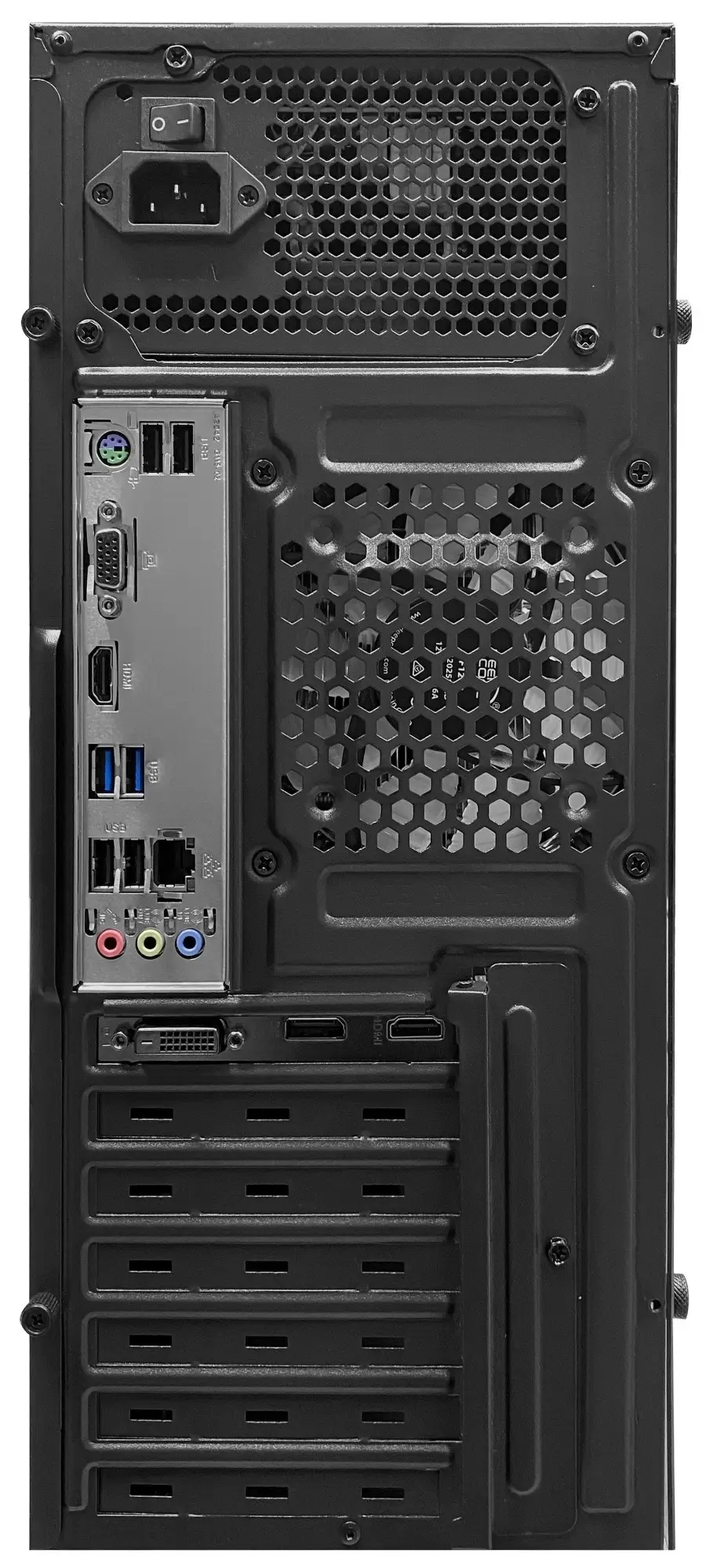 Системный блок Atol PC1073MP (Core i3-10100F/8ГБ/240ГБ+1ТБ/GTX1050Ti 4ГБ/OS Linux), черный