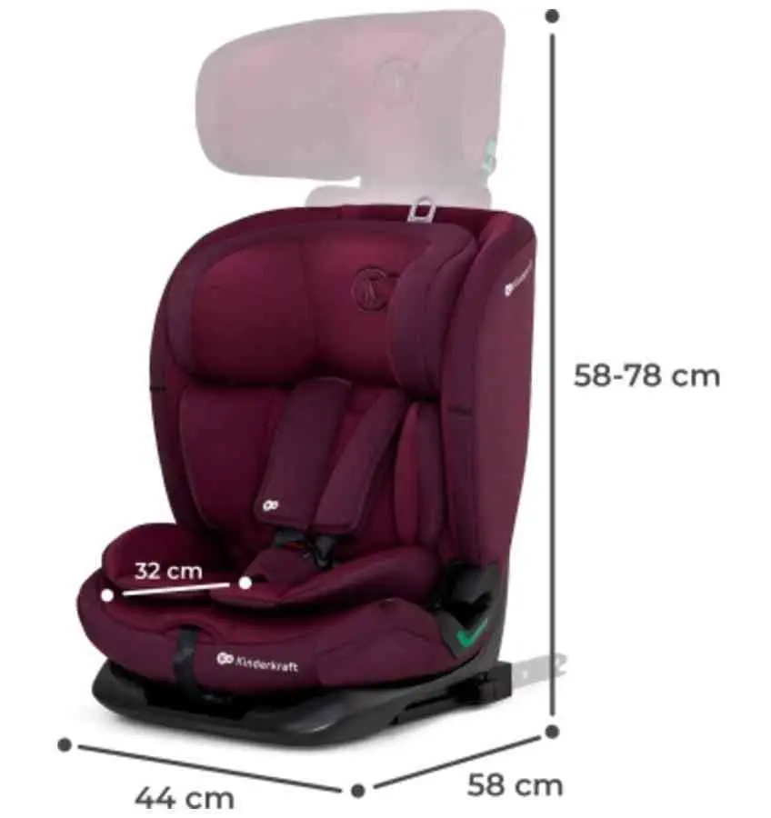 Детское автокресло KinderKraft Oneto 3 i-Size, бордовый
