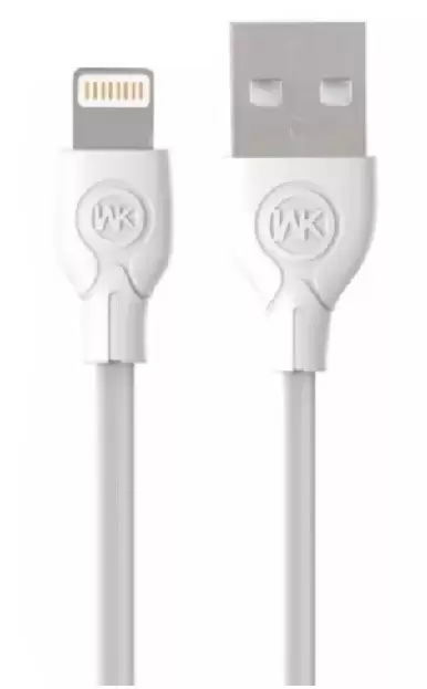 Cablu USB WK Design Ultra Speed 1M Lightning, alb