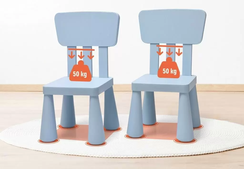Set măsuță + 2 scaune Costway HW66810BL, albastru