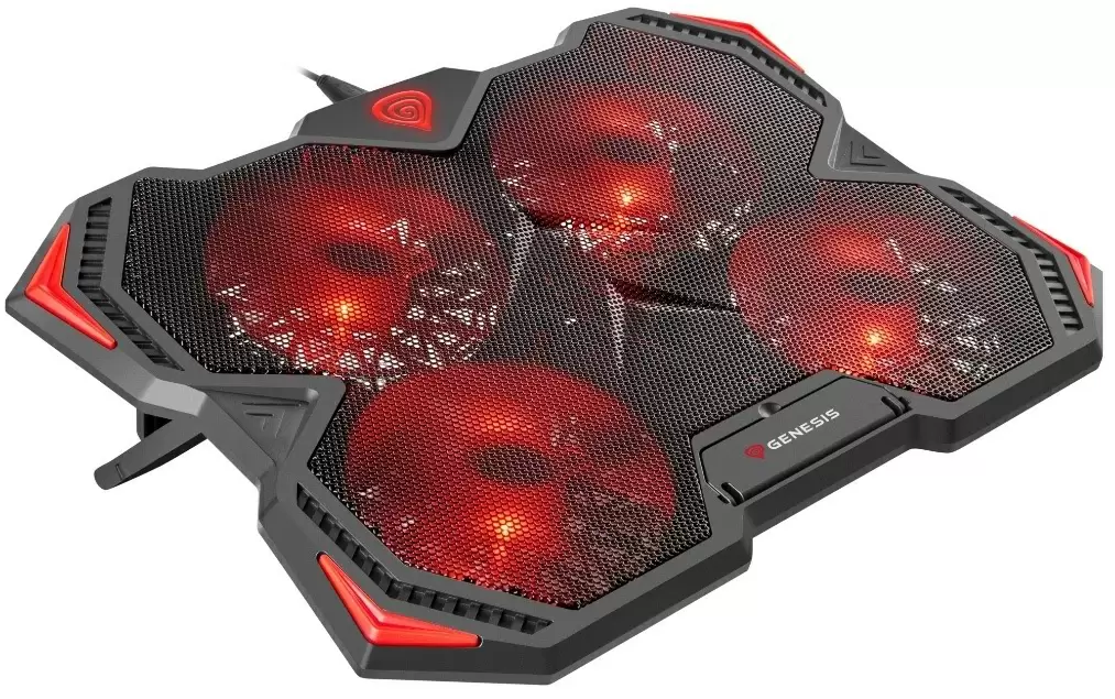 Охлаждающая подставка Genesis Oxid 250, черный/красный