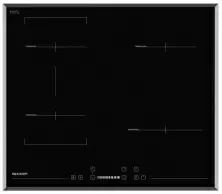 Plită incorporabilă cu inducție Sharp KH6I27CS00EU, negru